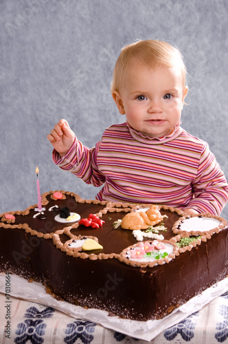Baby And Cake