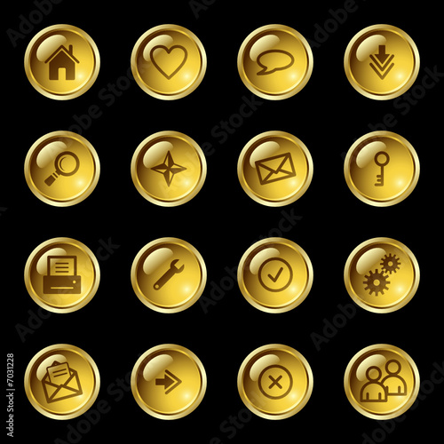 Gold drop web icons