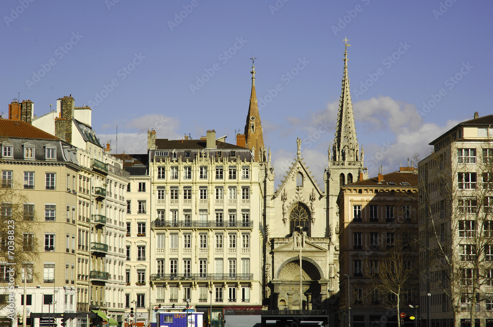 France; Lyon or Lyons: view of the Saint Nizier church