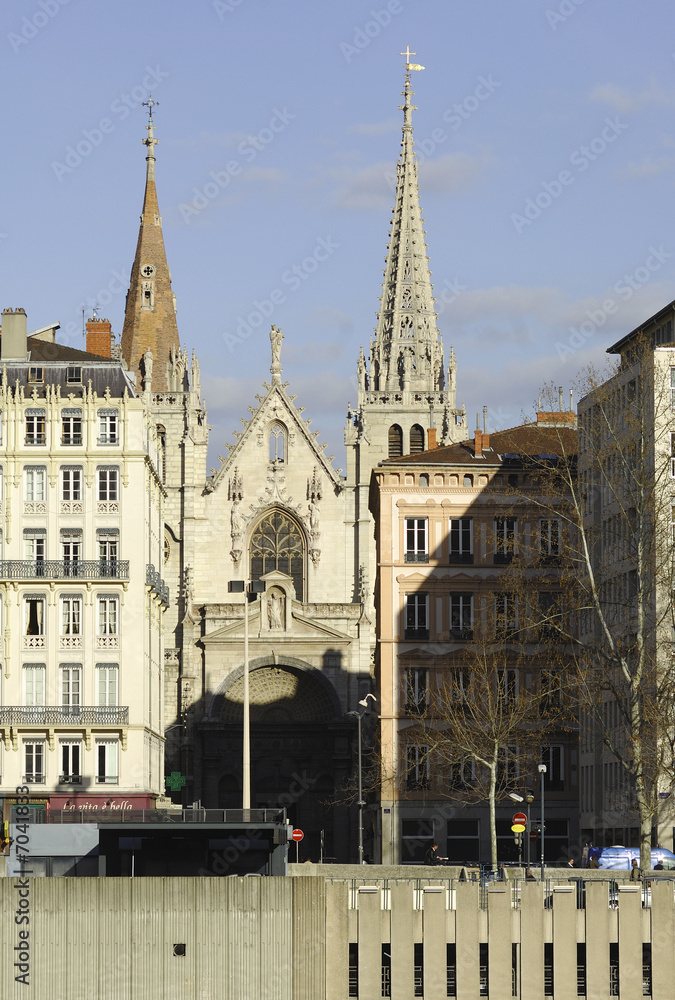 France; Lyon or Lyons: view of the old  district near the saone