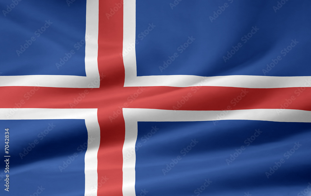 Fototapeta premium Isländische Flagge