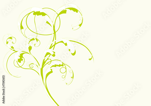 vecteur série - floral design - plante en courbes vectorielles
