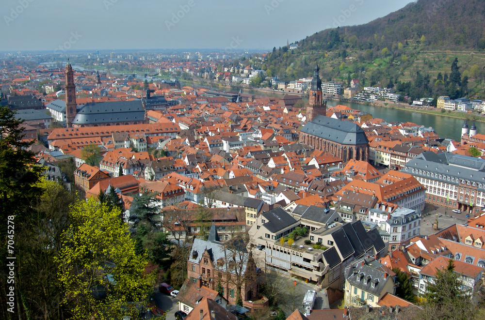 Heidelberg, a beautiful German city in the spring