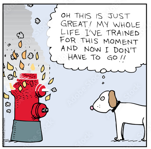 Burning fire hydrant