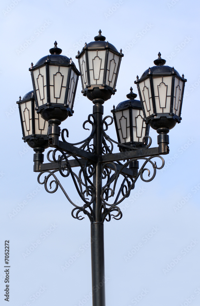 old black street lamp