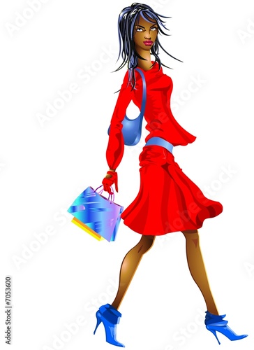 Nice Girl going to shopping