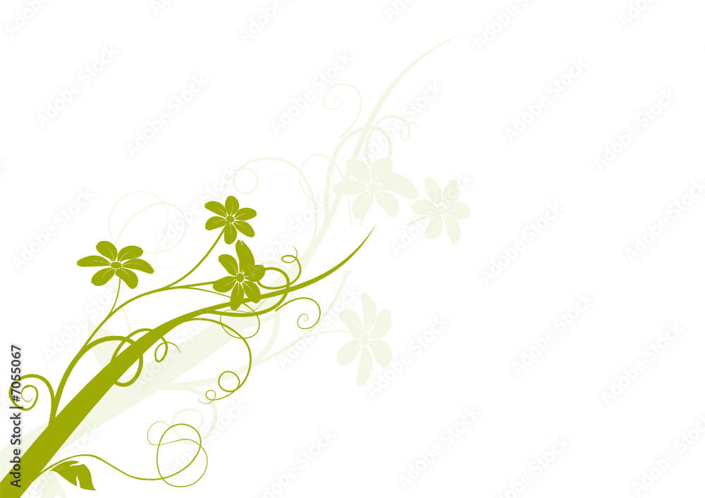 vecteur série - bouquet de fleurs et courbe en été