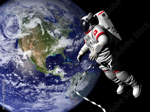 Spaceman in outer space