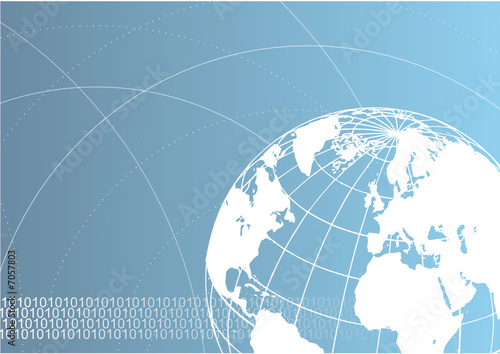 Digital tecnology background with world