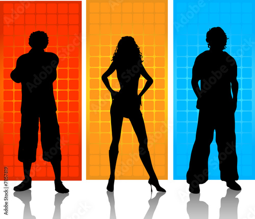 People silhouettes