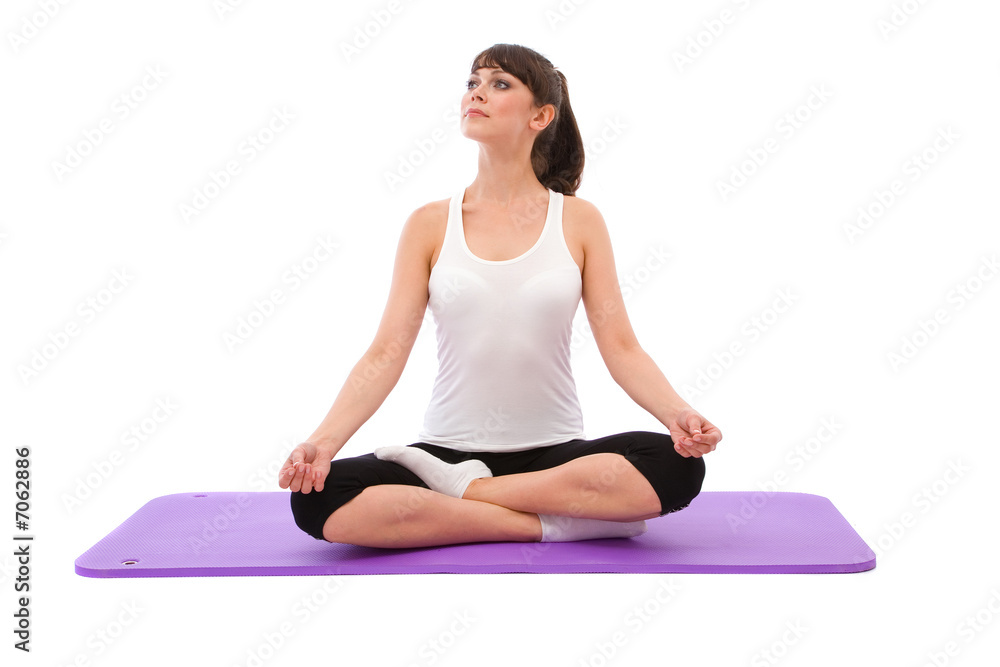 woman at yoga