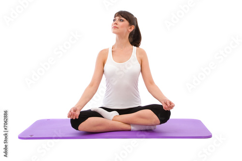 woman at yoga