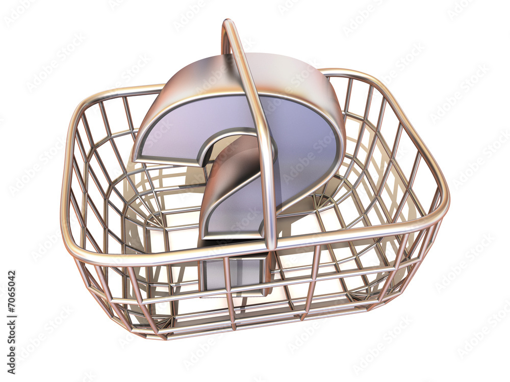 Consumer's basket with question