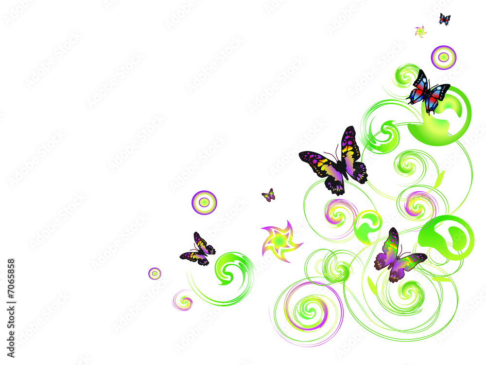 Floral butterflies