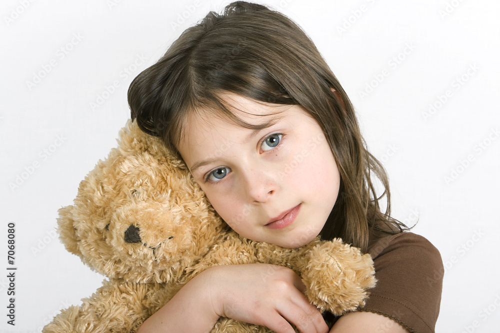 Young Girl and her Teddybear Young Girl and her Teddybear