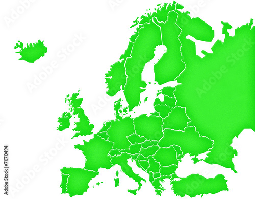 Carte Europe Grain de Verdure