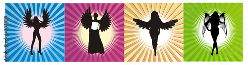 angeles en vector