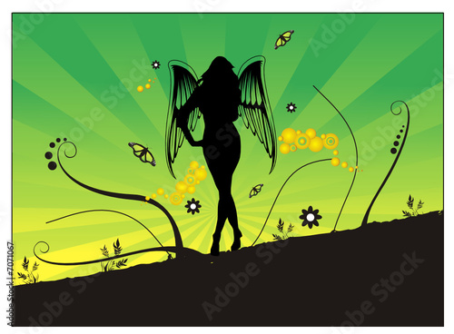 composicion de angel en vector