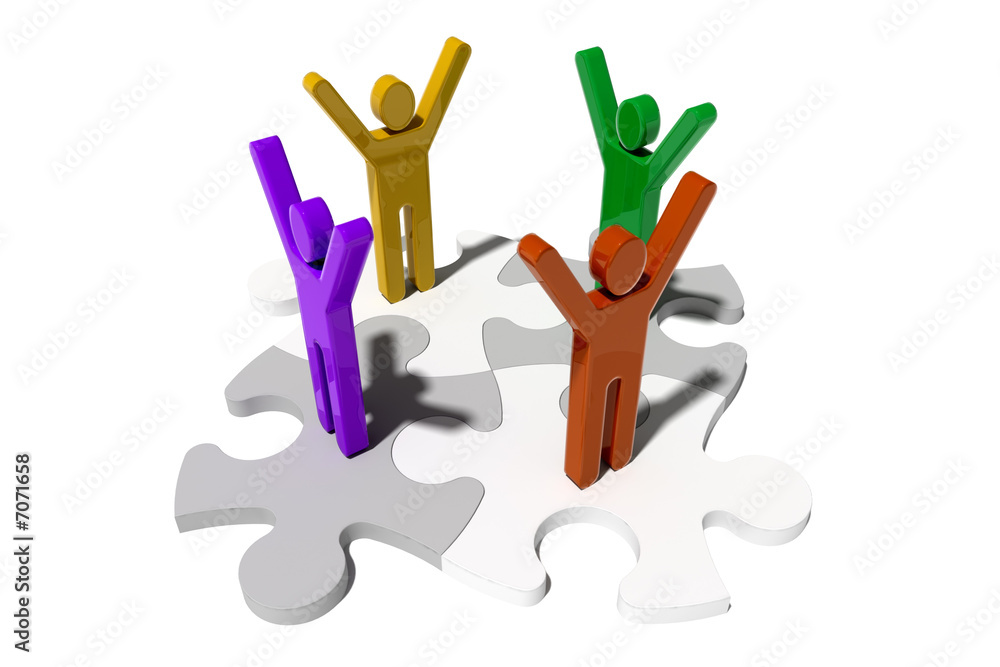 Obraz premium Colourfull team