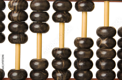 Abacus with beads as scale