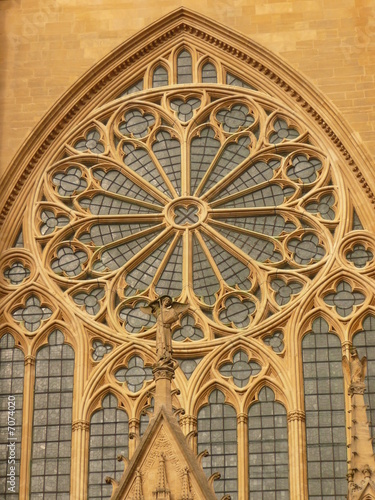 French stained glass cathedral rosace