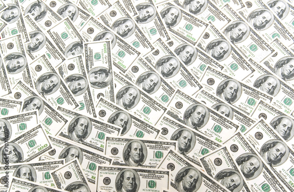 Background with many american hundred dollar bills Background with many american hundred dollar bills