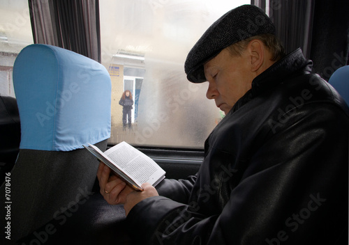 man in the bus