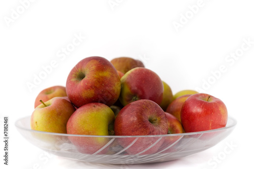Apples on dish