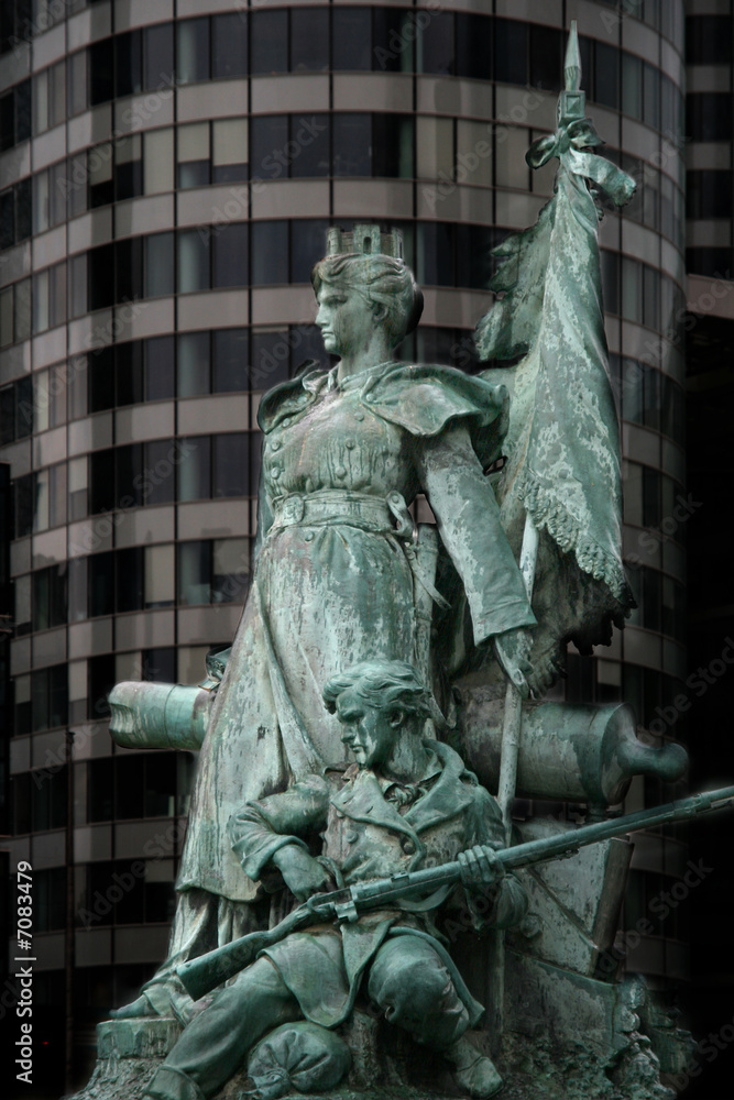 Obraz premium statue la defense