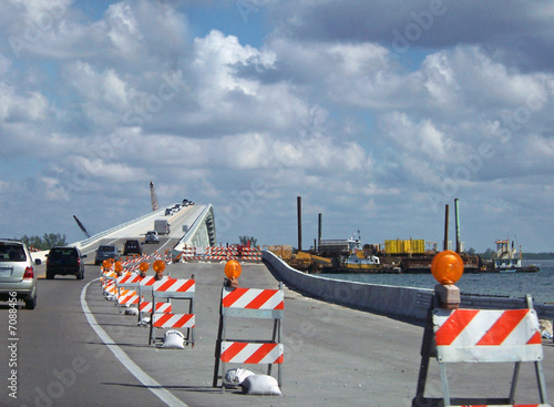 Cuadro en lienzo road construction