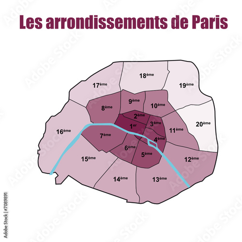 les arrondissements de paris - violet