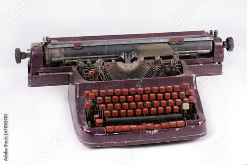 antique old cyrillic typewriter