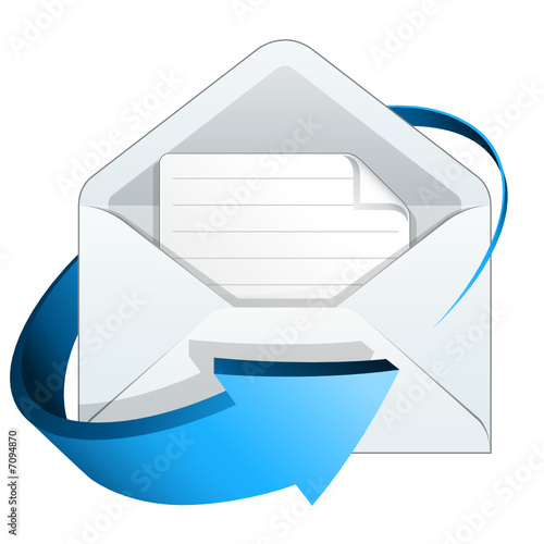 Enveloppe et flèche