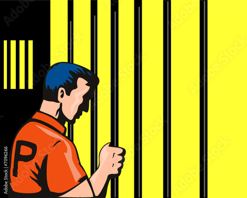 Man behind bars