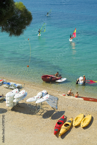 Beach for windsurfers