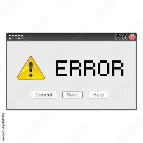 fenêtre de navigateur - Erreur