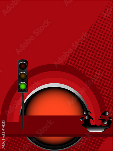 Retro traffic light background