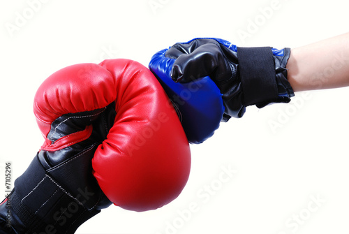 Competition concept with boxing gloves © .shock