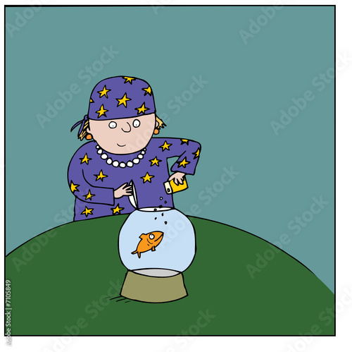 Fortune Teller with Goldfish