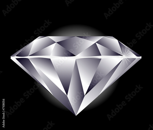 Diamond illustration on a black background.