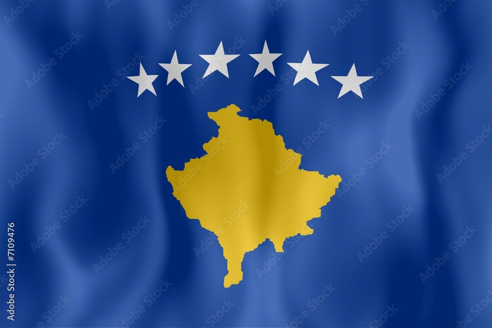 Obraz na płótnie drapeau kosovo froissé crumpled flag w salonie