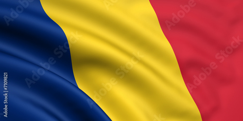 Flag Of Romania / Chad photo