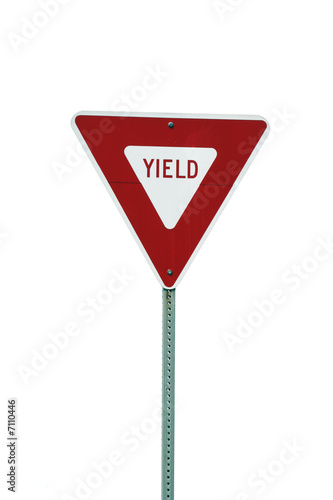 Isolated yield sign