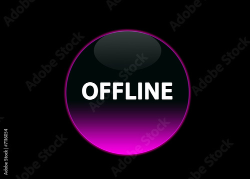 button offline pink neon photo