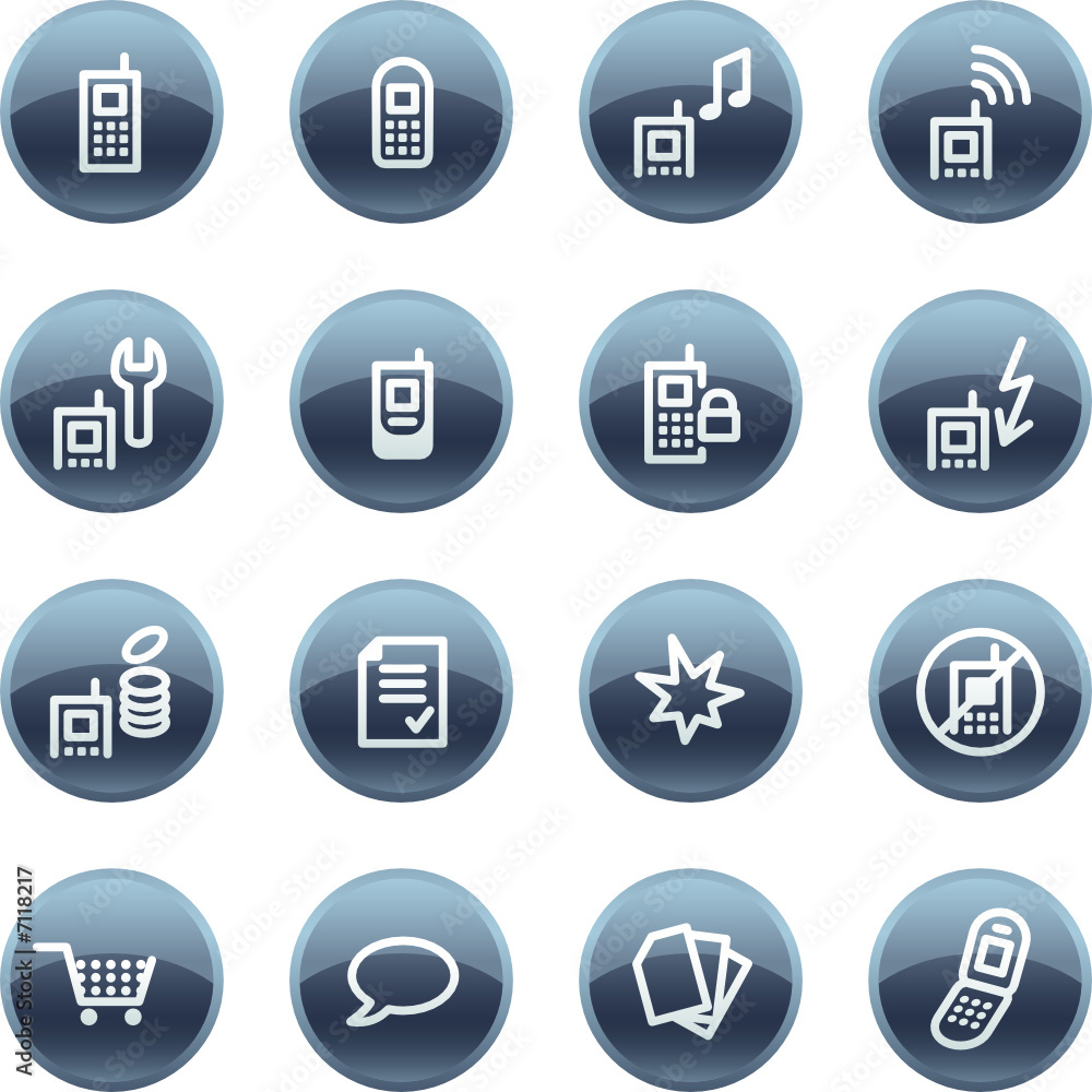 Mineral drop mobile phone icons