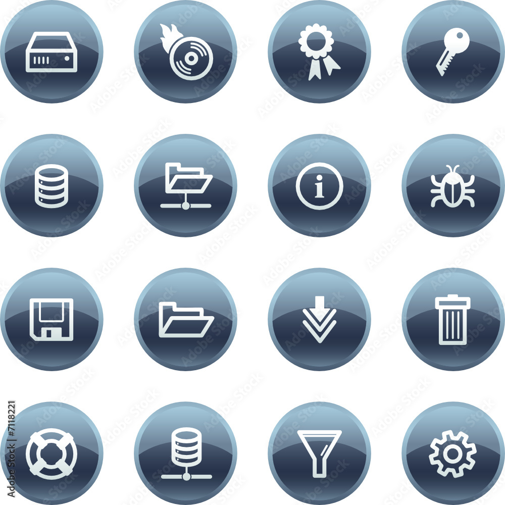 Mineral drop server icons Mineral drop server icons