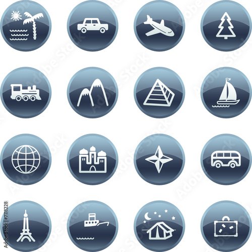 Mineral drop travel icons