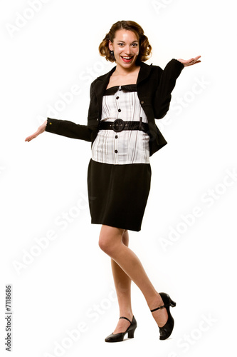 Happy business woman