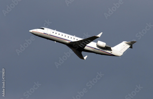 Regional passenger airplane taking off
