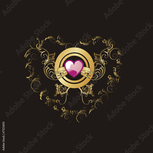 composicion abstract de un corazon